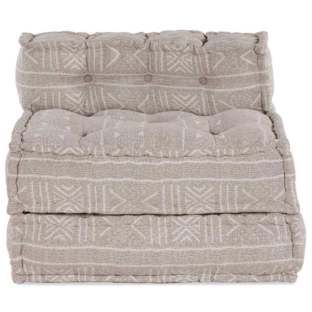 Modulsofa Geometrisk Lysebrun 70 X 70 X 54 Cm Stof
