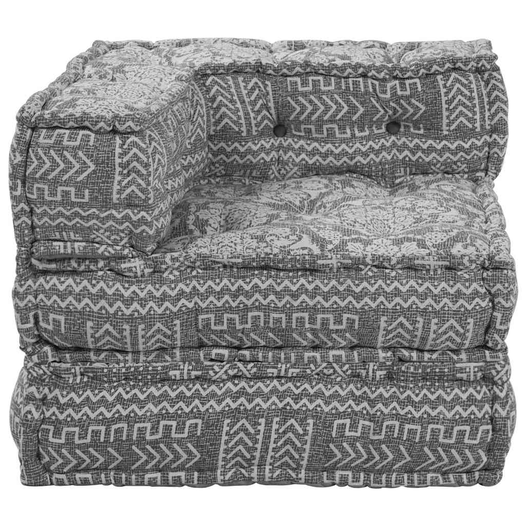 Modulsofa Geometrisk Lysegrå 70 X 70 X 54 Cm Stof