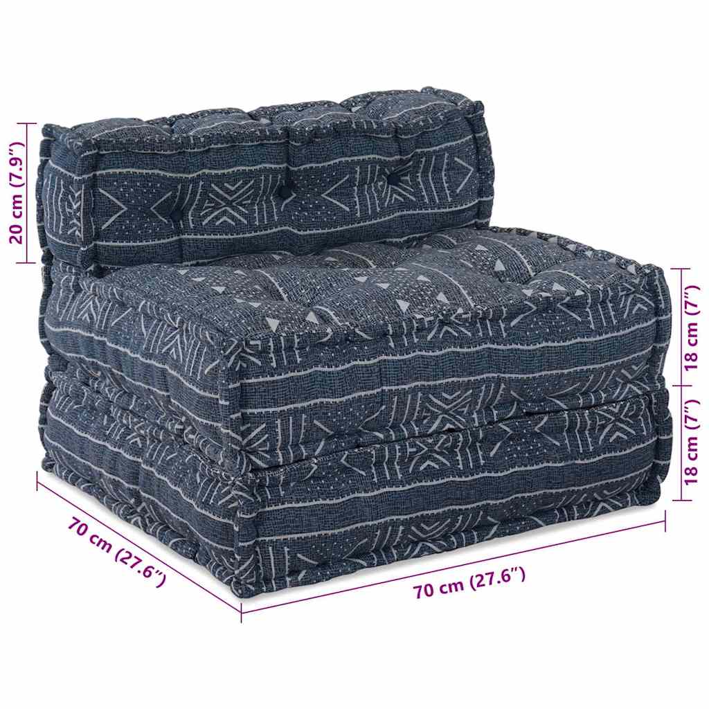 Modulsofa Geometrisk Indigo 70 X 70 X 54 Cm Stof