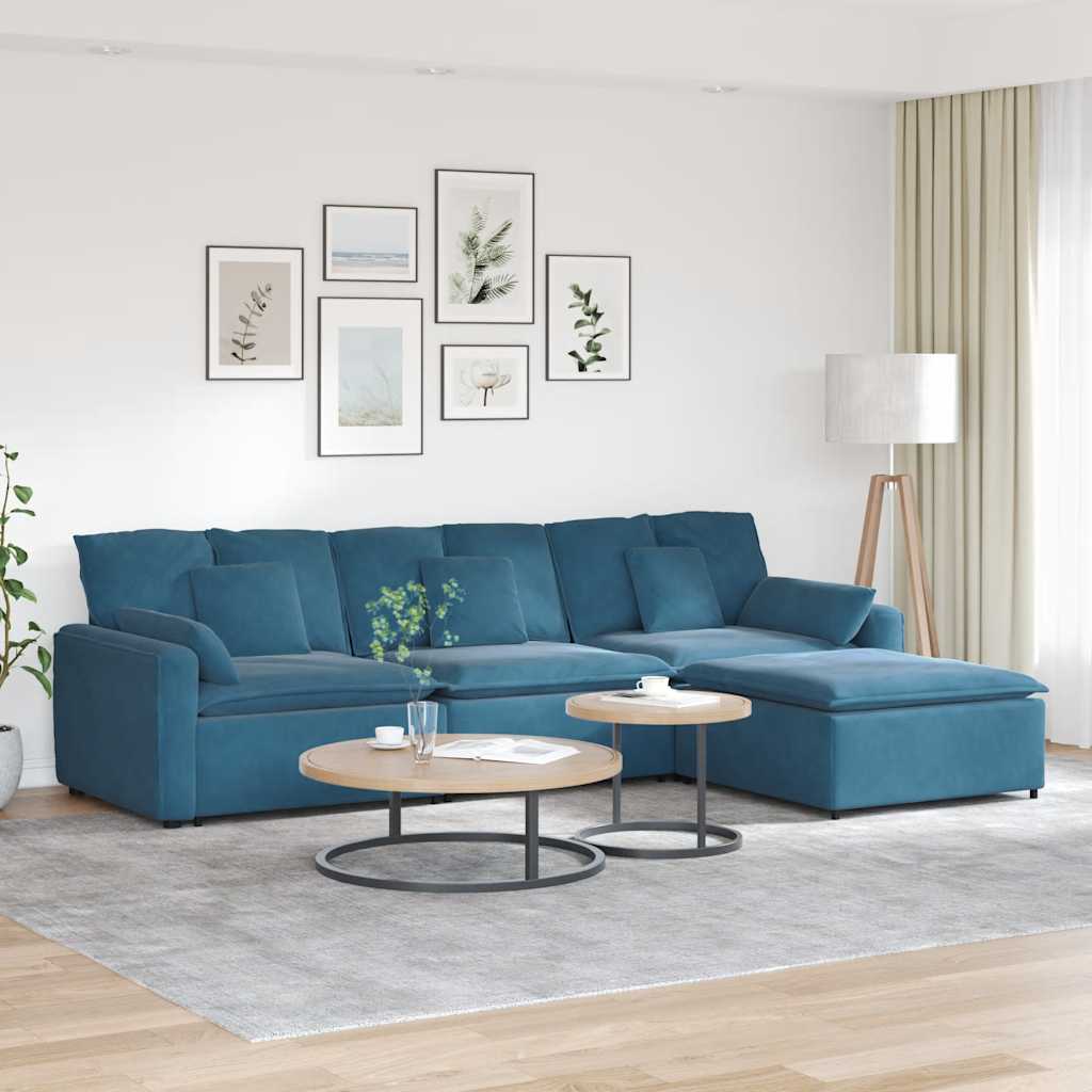 Modulsofa Med Fodskammel Og Hynder