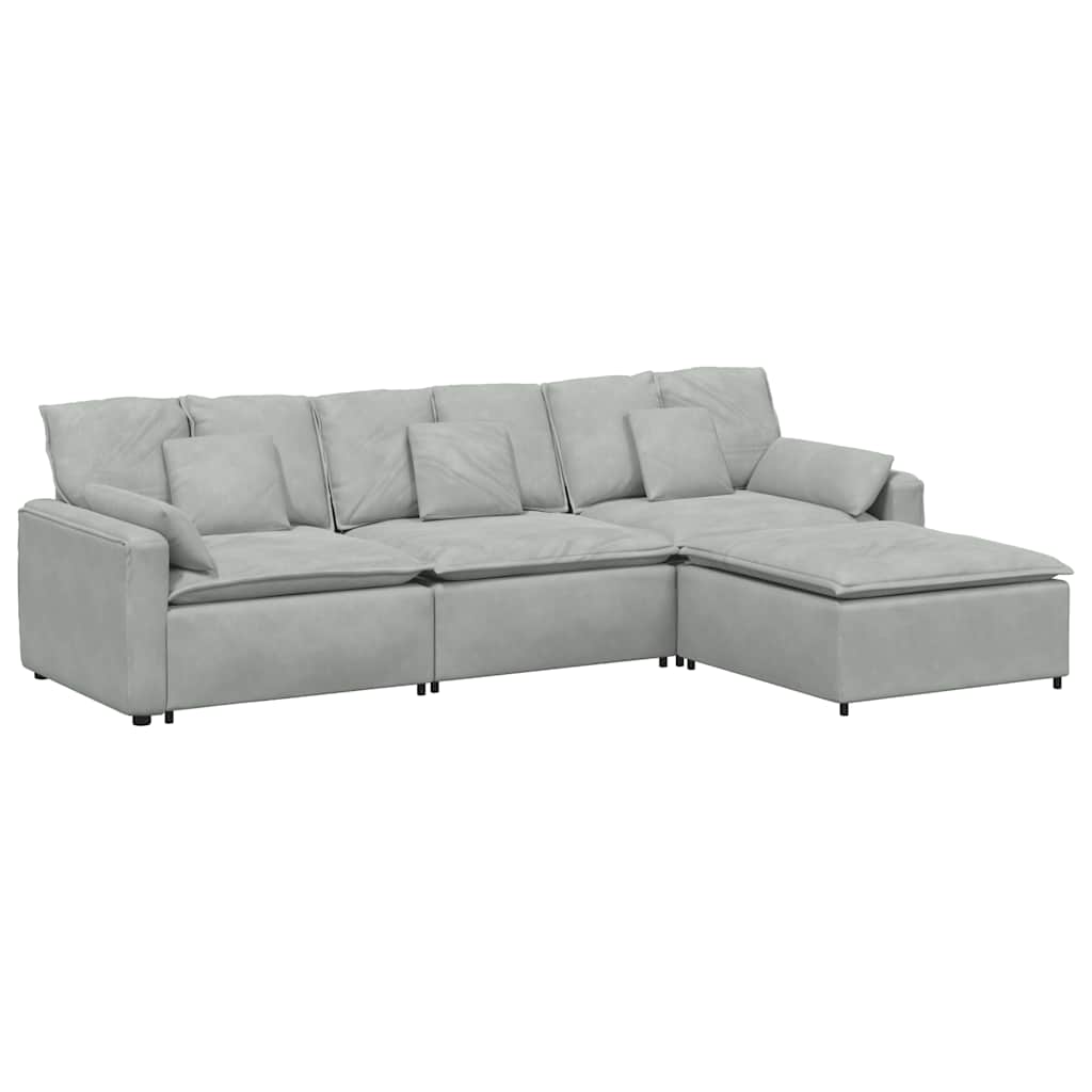 Modulsofa Med Fodskammel Og Hynder