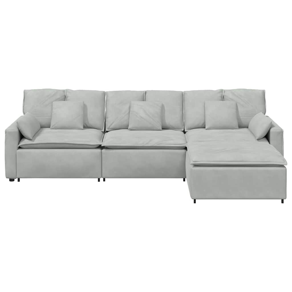 Modulsofa Med Fodskammel Og Hynder