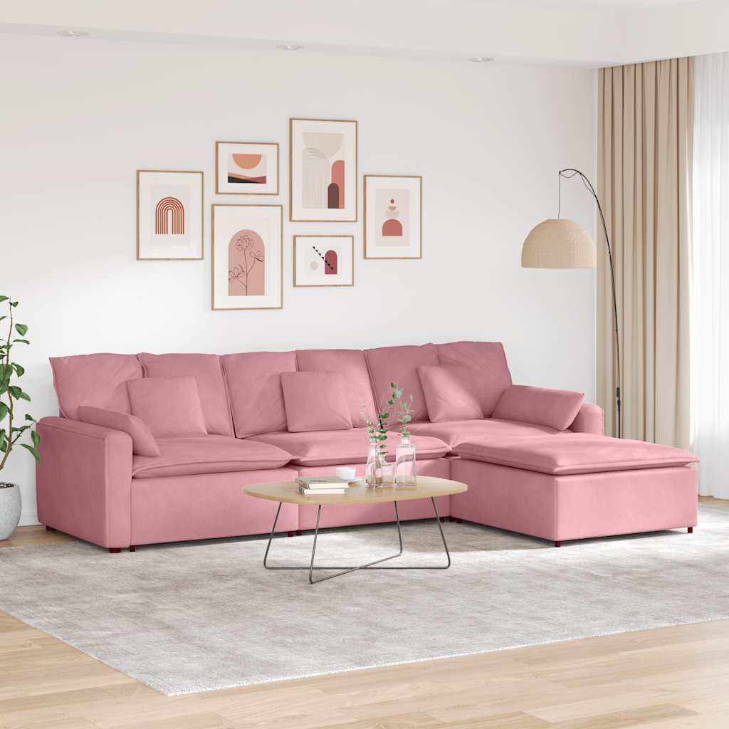 Modulsofa Med Fodskammel Og Hynder