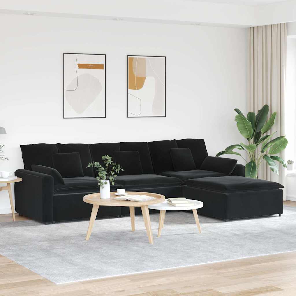 Modulsofa Med Fodskammel Og Hynder