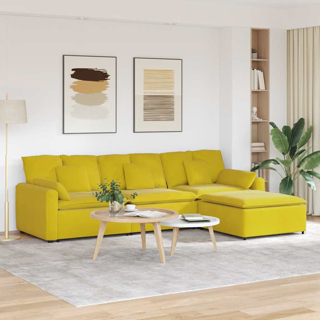 Modulsofa Med Fodskammel Og Hynder