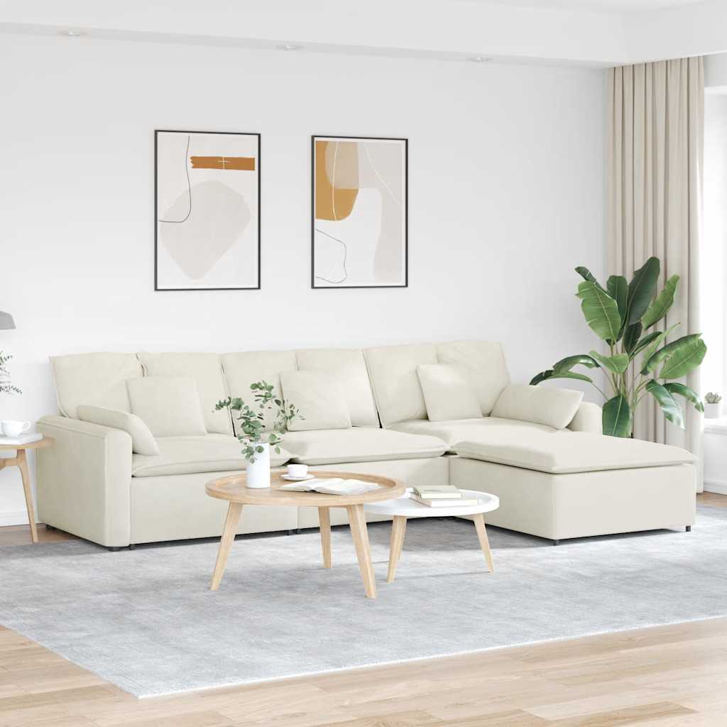 Modulsofa Med Fodskammel Og Hynder