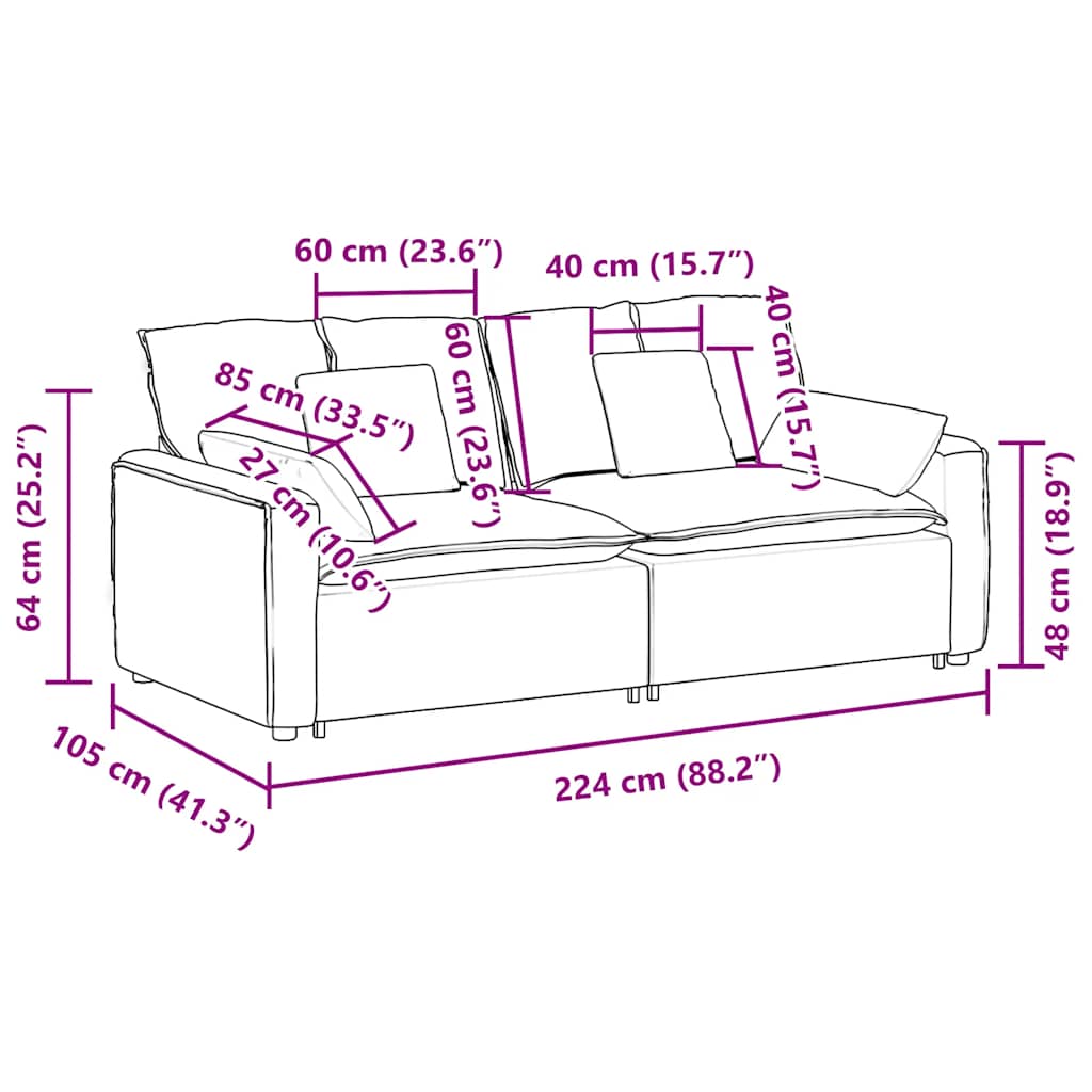 Modulsofa Med Hynder
