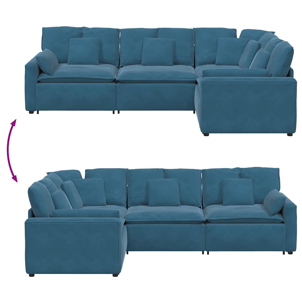 Modulsofa Med Hynder Fløjl
