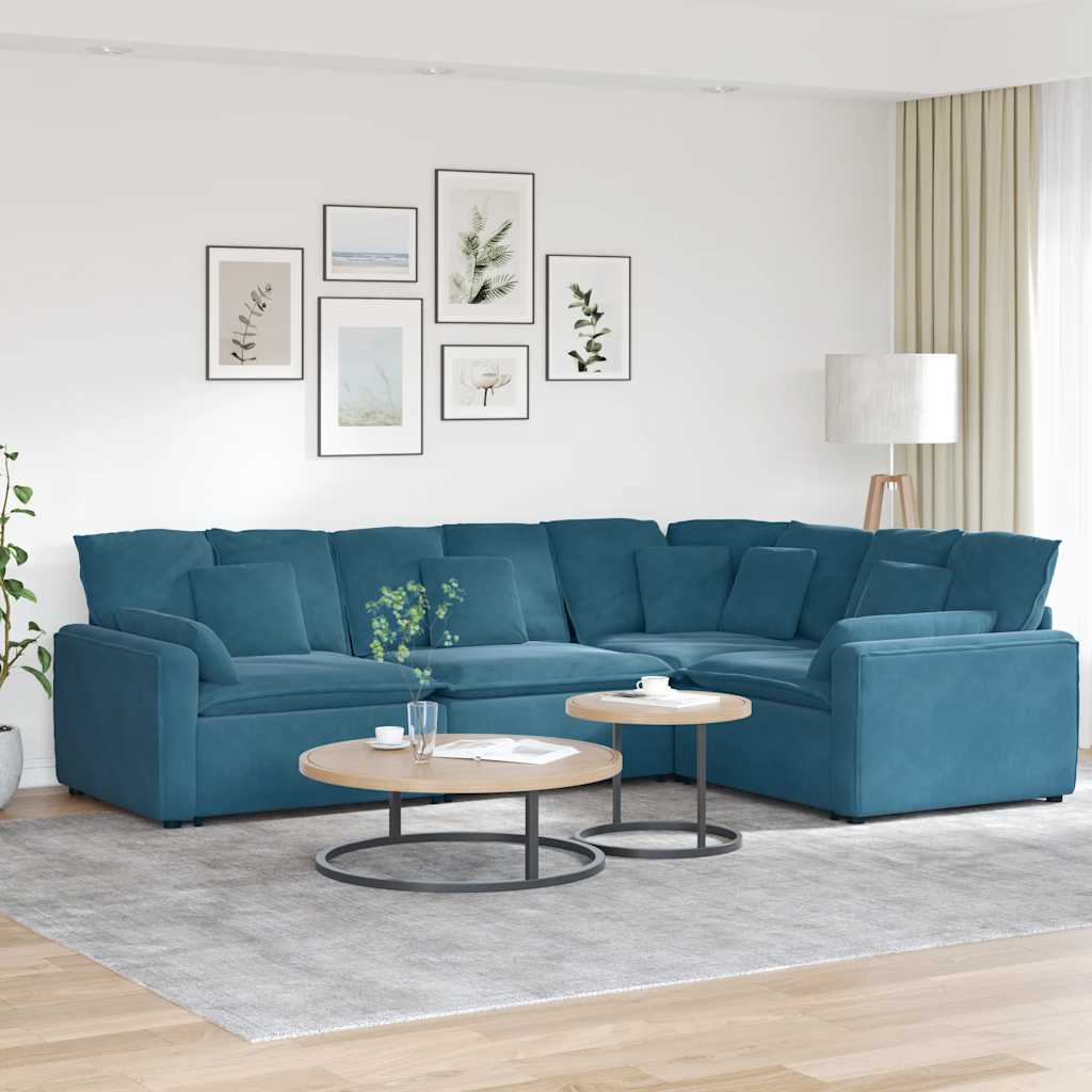 Modulsofa Med Hynder Fløjl