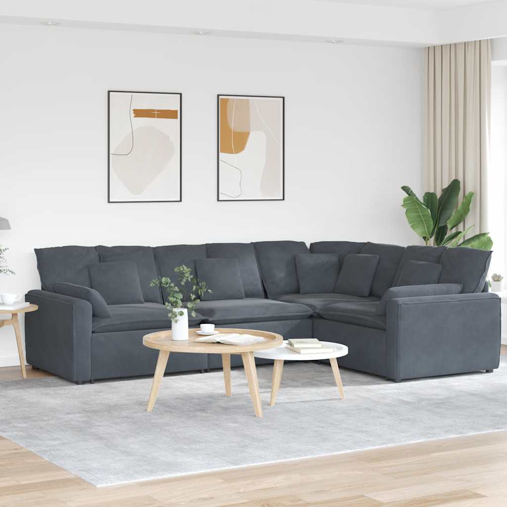 Modulsofa Med Hynder Fløjl