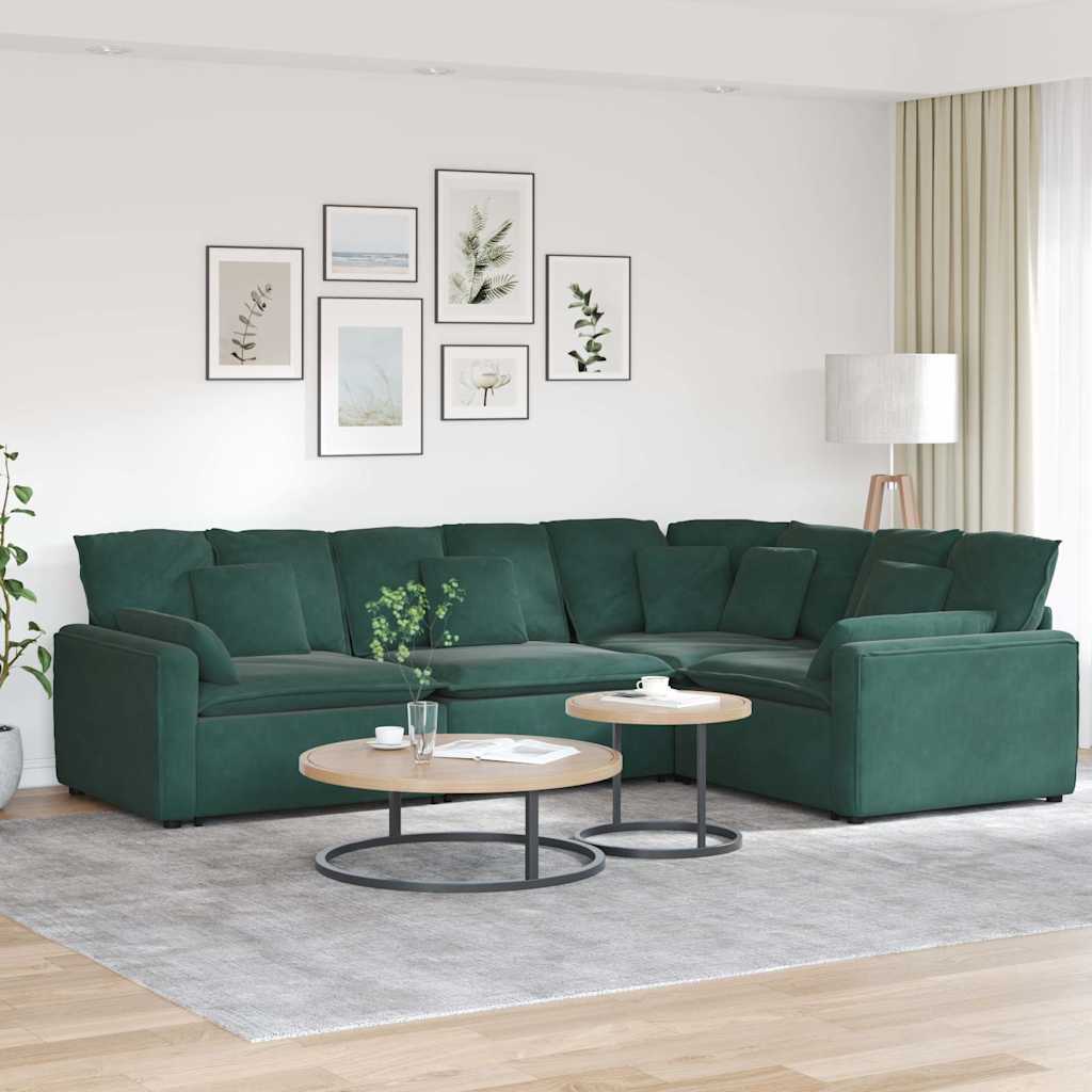 Modulsofa Med Hynder Fløjl