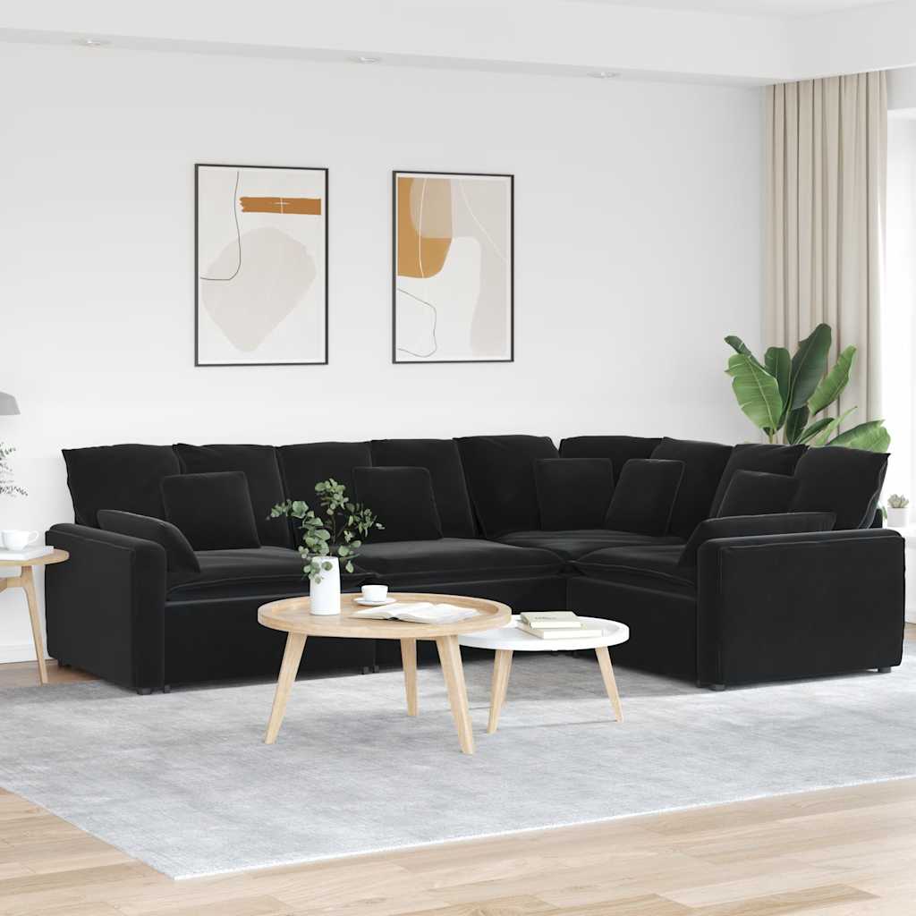 Modulsofa Med Hynder Fløjl