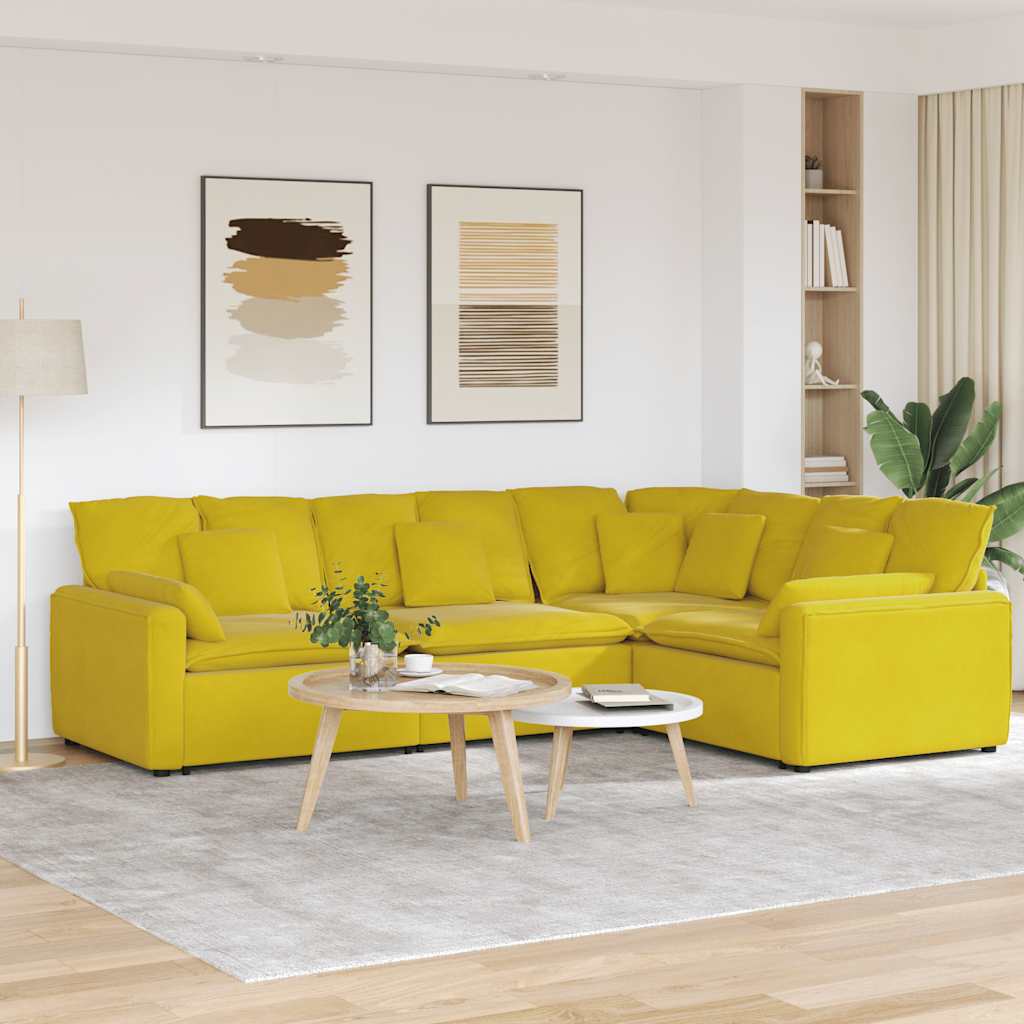 Modulsofa Med Hynder Fløjl