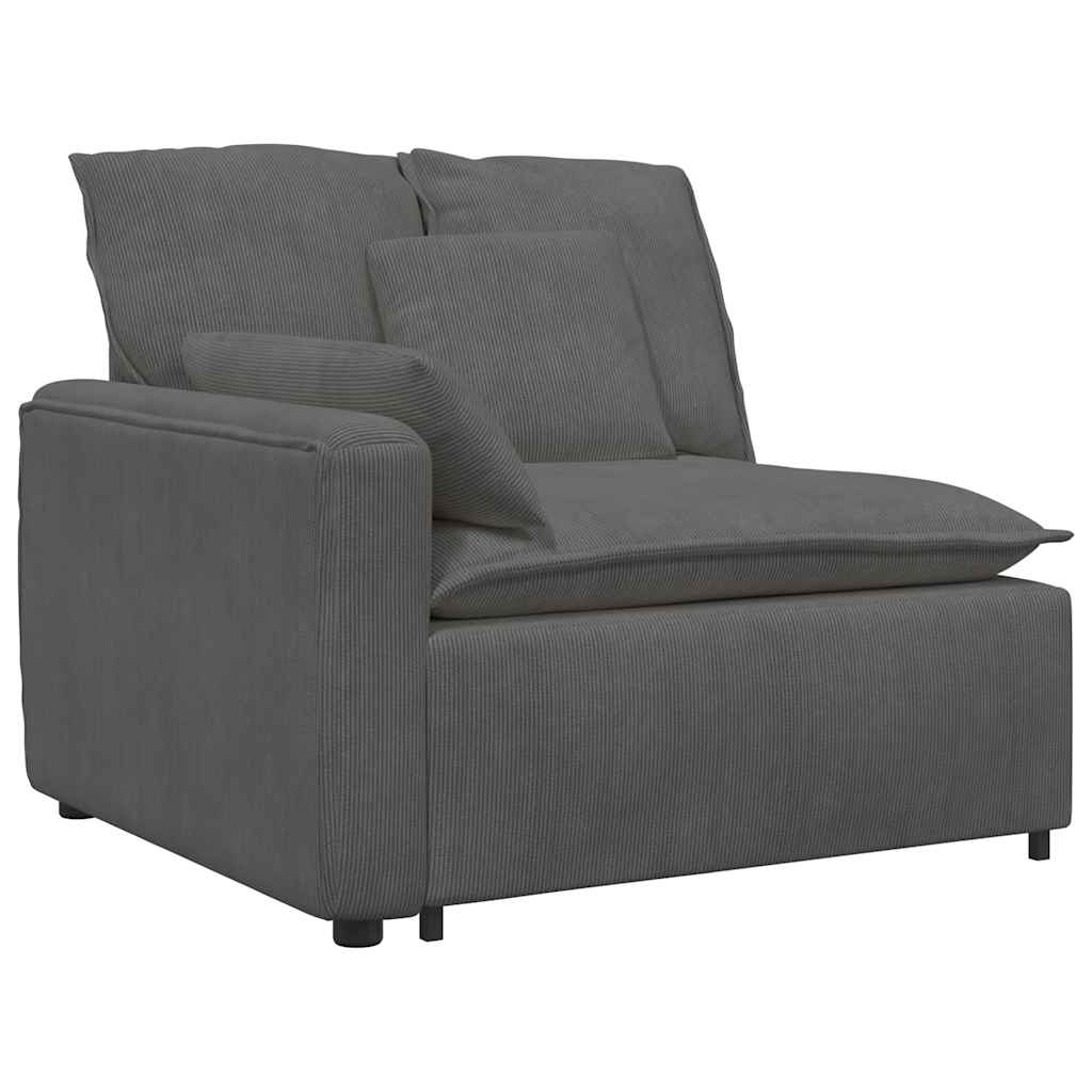 Modulsofa Med Hynder Fløjlsstof
