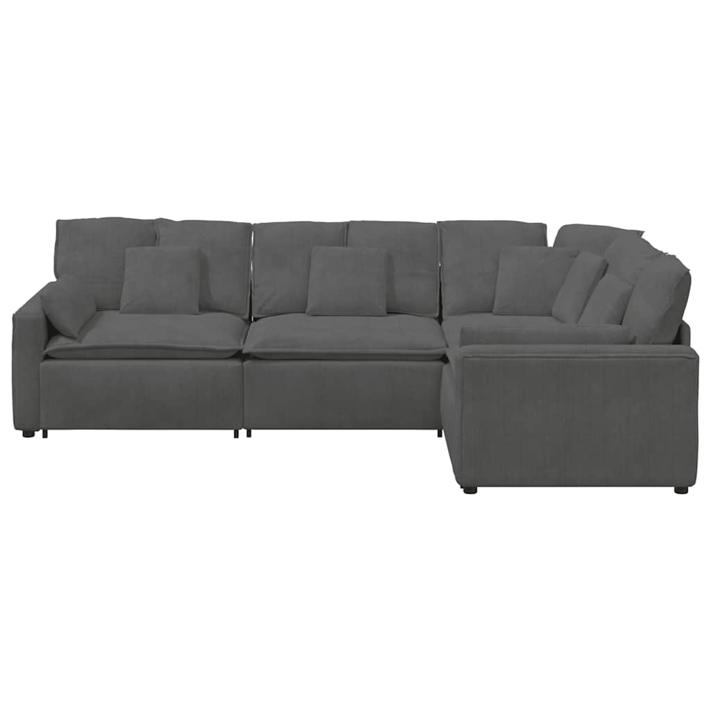 Modulsofa Med Hynder Fløjlsstof