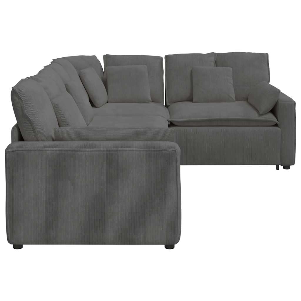 Modulsofa Med Hynder Fløjlsstof