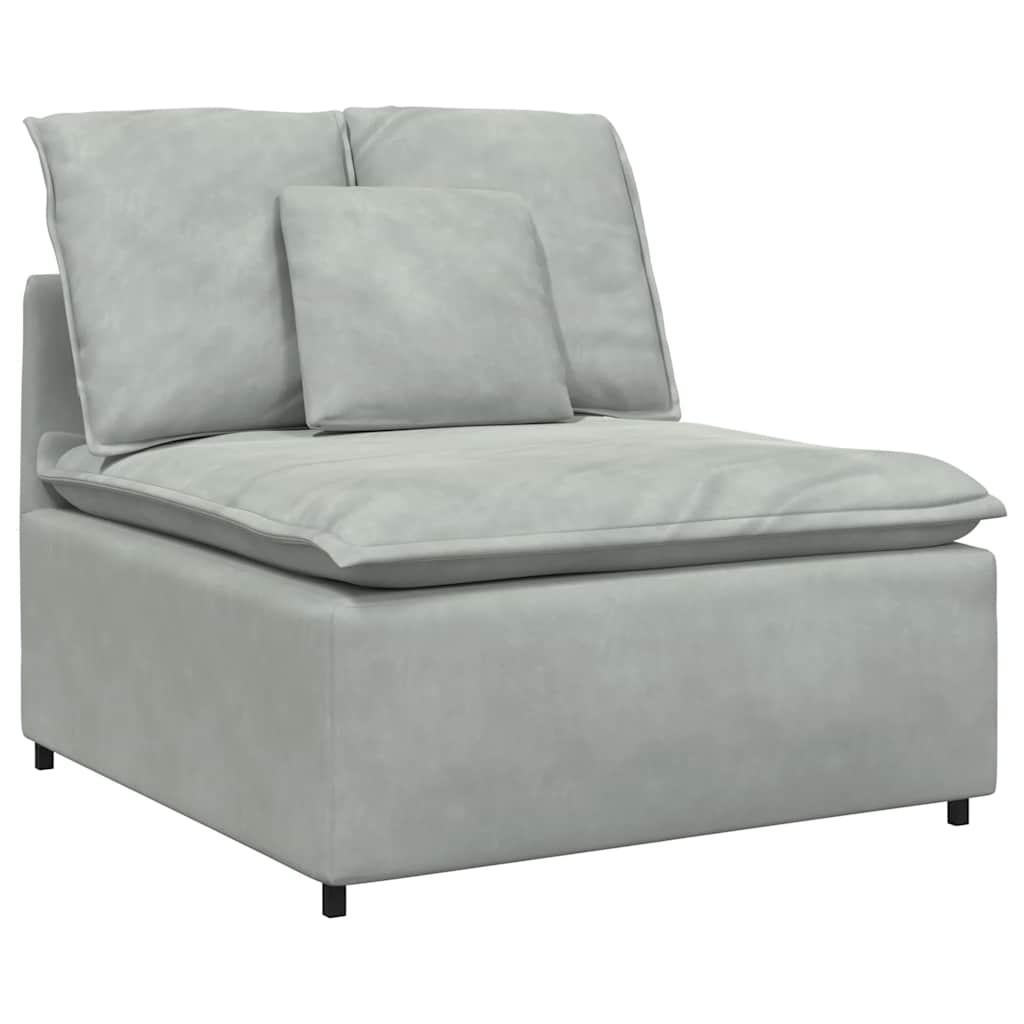 Modulsofa Med Fodskammel Og Hynder Fløjl