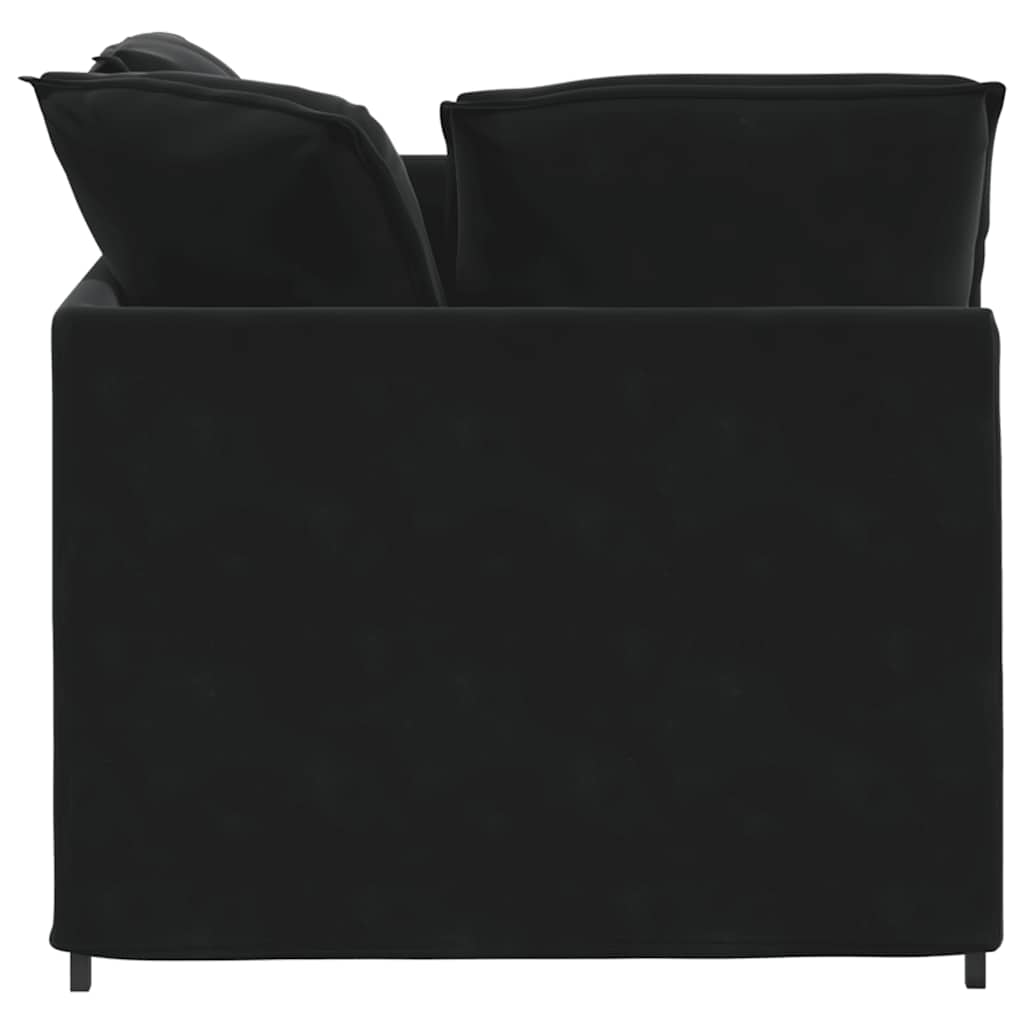 Modulsofa Med Fodskammel Og Hynder Fløjl
