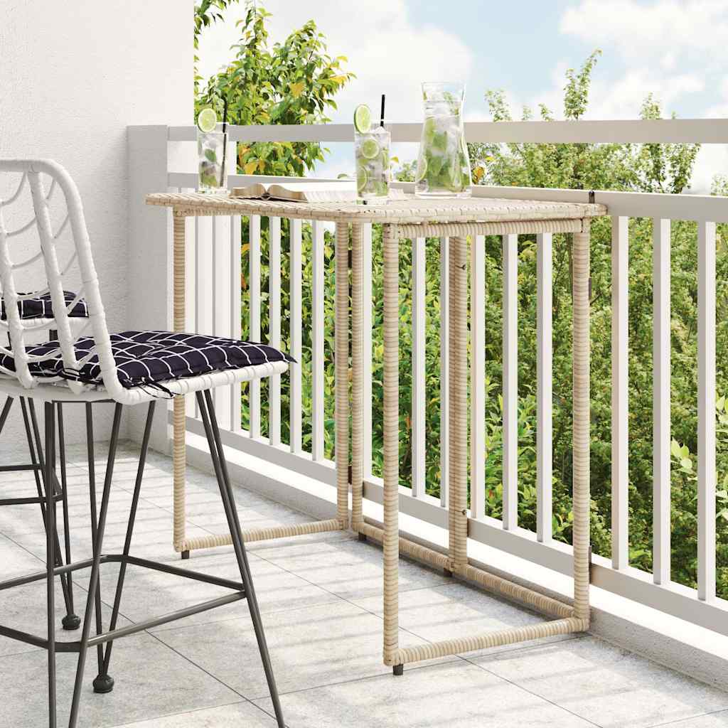 Foldbart Havebord 90X51X75 Cm Polyrattan