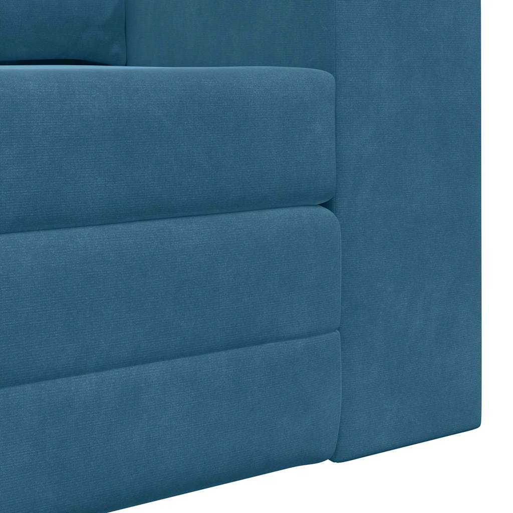 Sovesofa Blå 148 X 71 X 83 Cm Fløjl