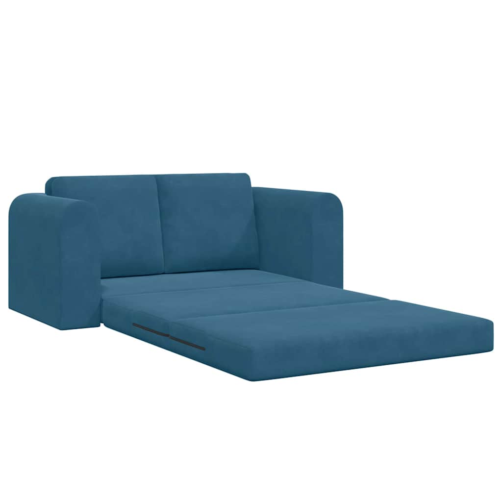 Sovesofa Blå 148 X 71 X 83 Cm Fløjl