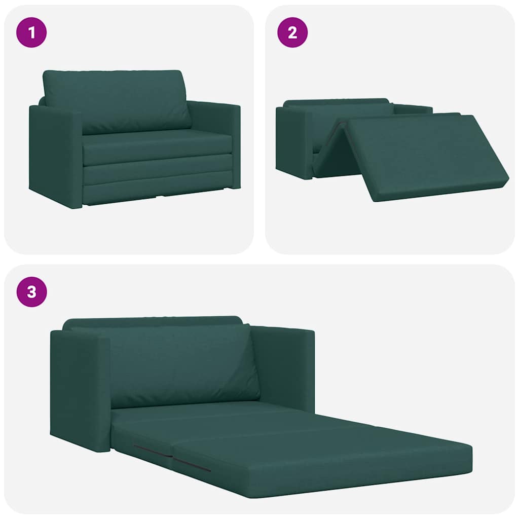 Sovesofa Mørkegrøn 124 X 71 X 78 Cm Stof