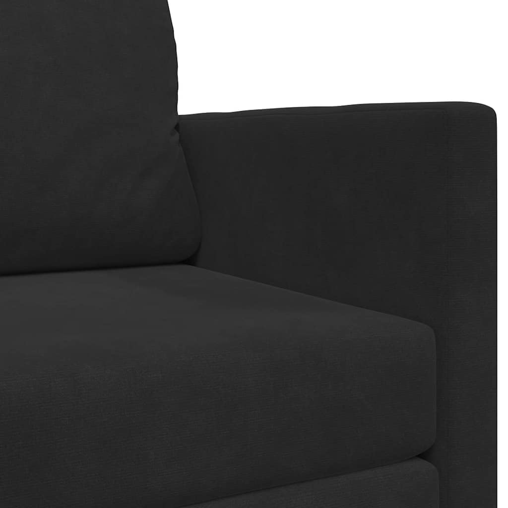 Sovesofa Sort 124 X 204 X 61 Cm Fløjl
