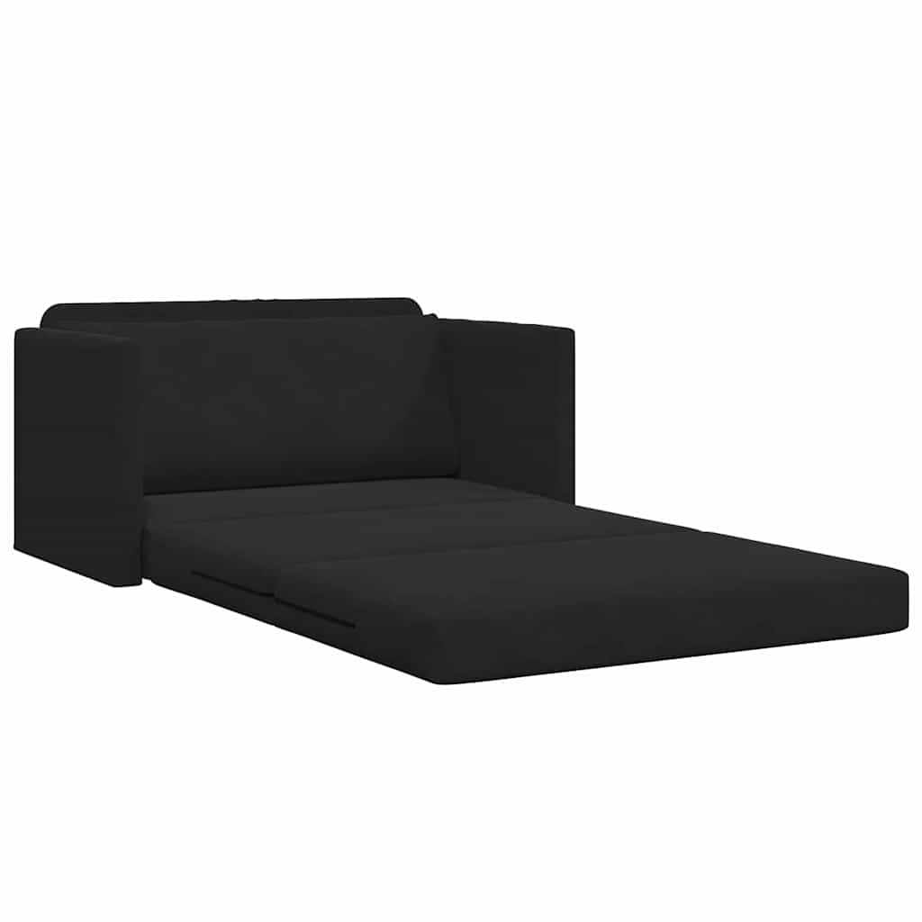 Sovesofa Sort 124 X 204 X 61 Cm Fløjl