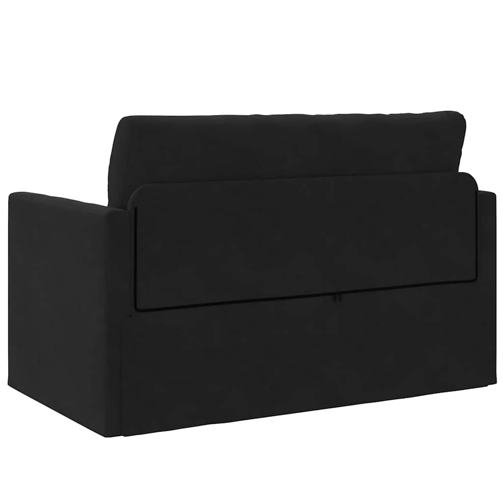 Sovesofa Sort 124 X 204 X 61 Cm Fløjl