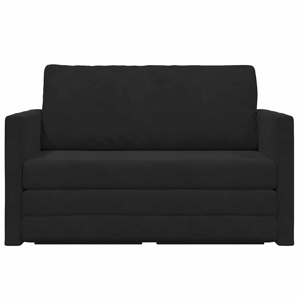 Sovesofa Sort 124 X 204 X 61 Cm Fløjl