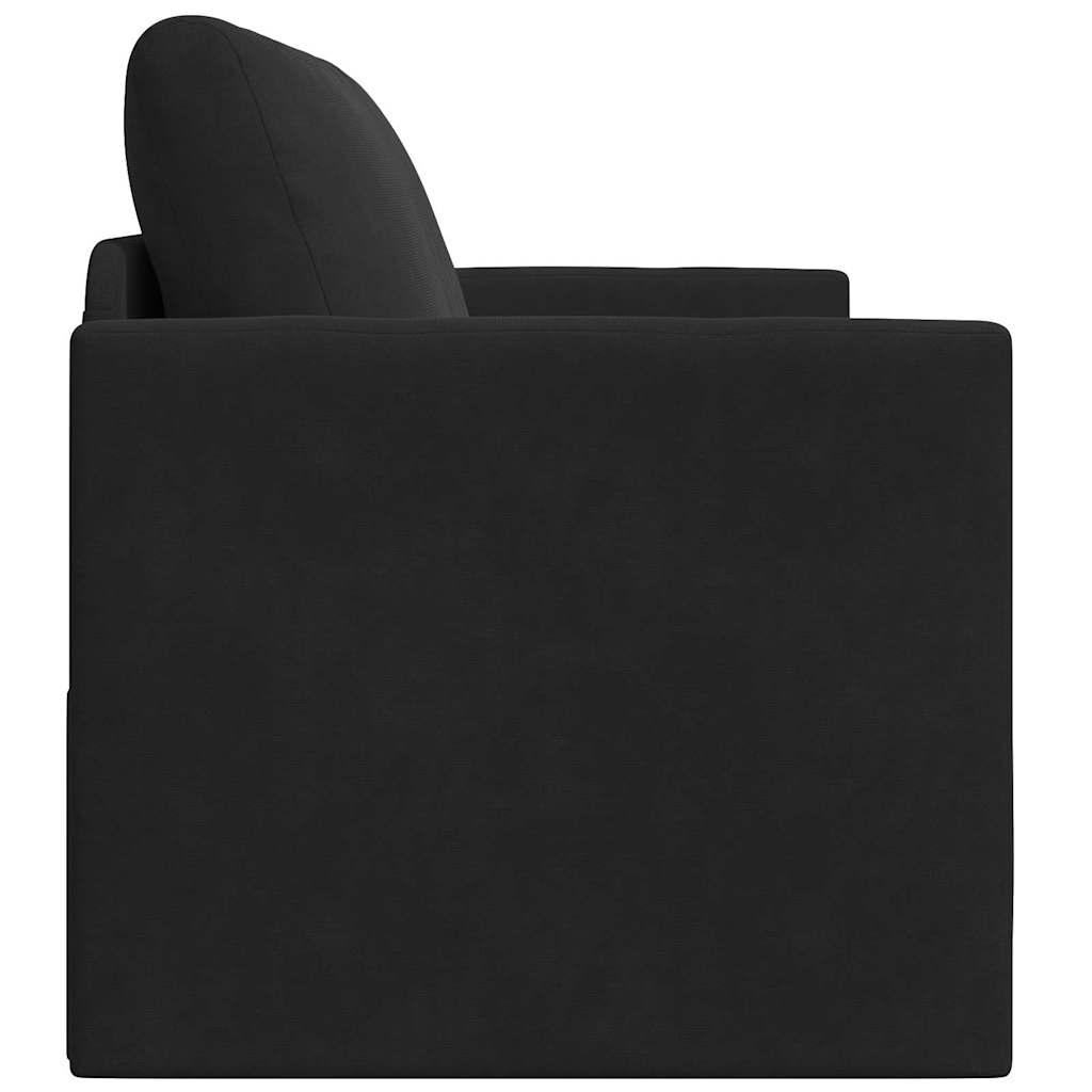Sovesofa Sort 124 X 204 X 61 Cm Fløjl