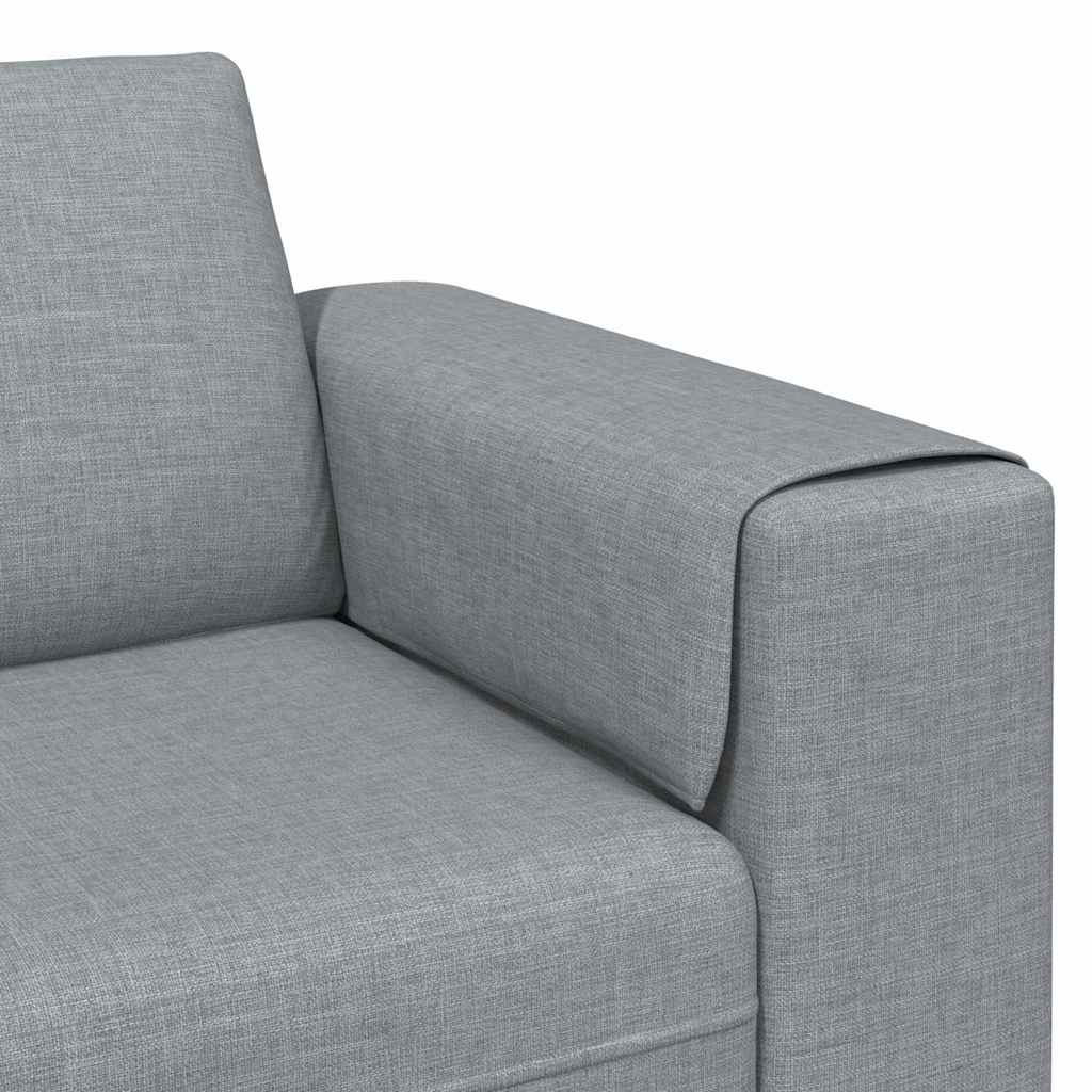 Sofa Sæt Lysegrå Stof