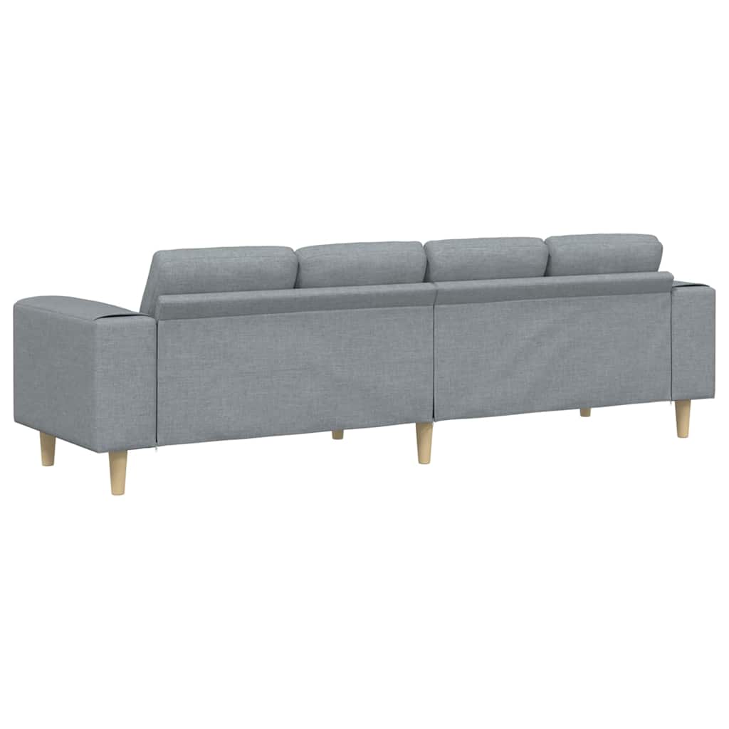 Sofa Sæt Lysegrå Stof