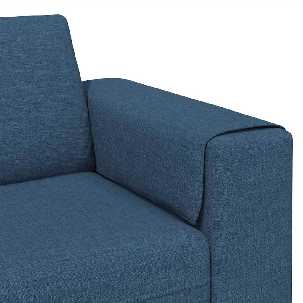 Sofa Sæt Blå Stof