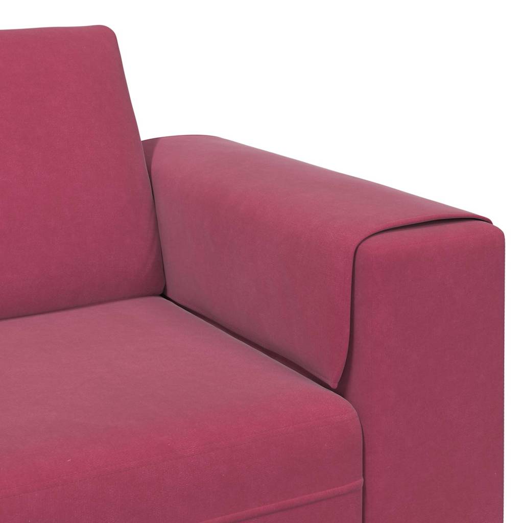 Sofa Sæt Vinrød Fløjl