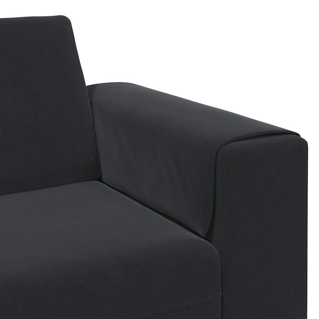 Sofa Sæt Sort Fløjl