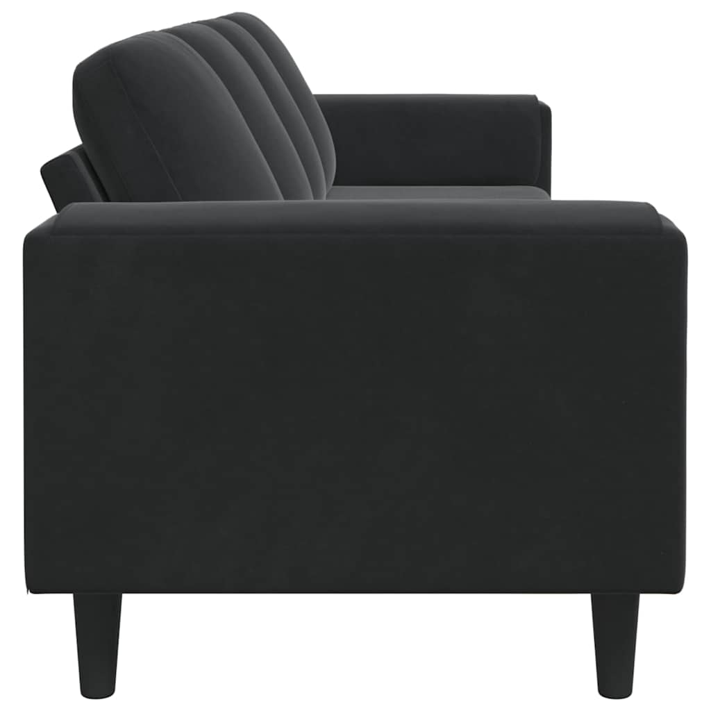 Sofa Sæt Sort Fløjl