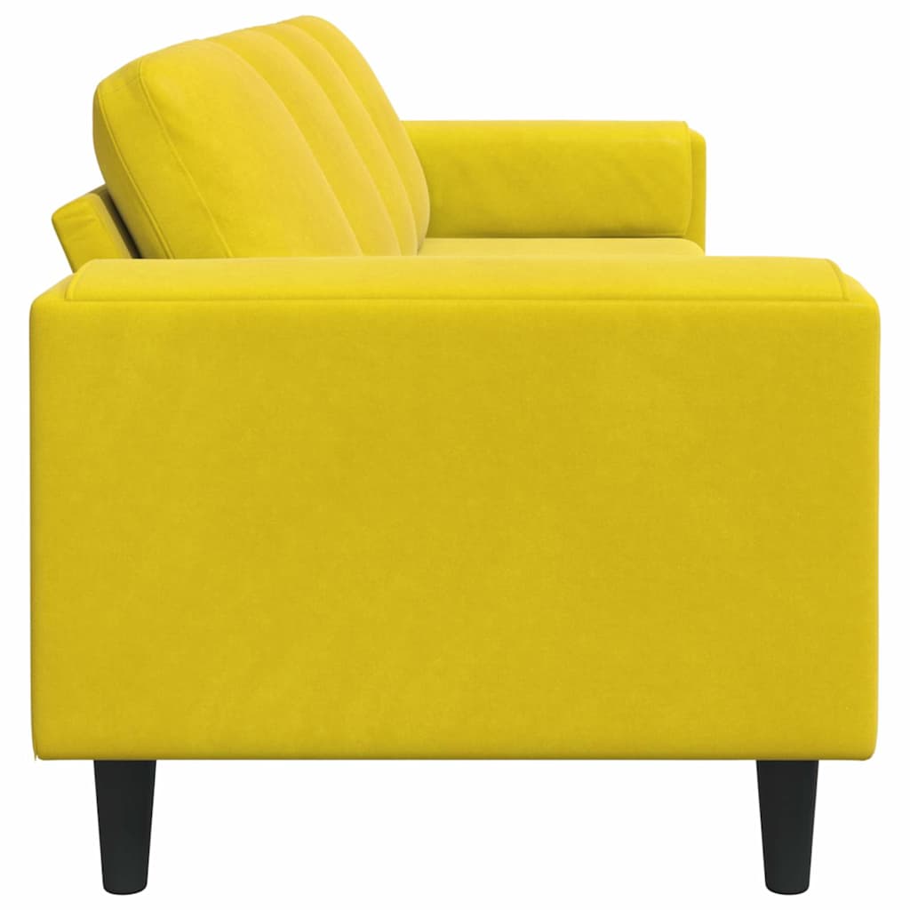 Sofa Sæt Gul Fløjl