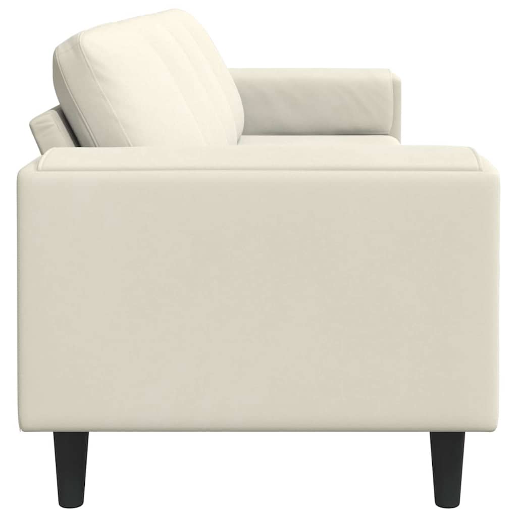 Sofa Sæt Creme Fløjl