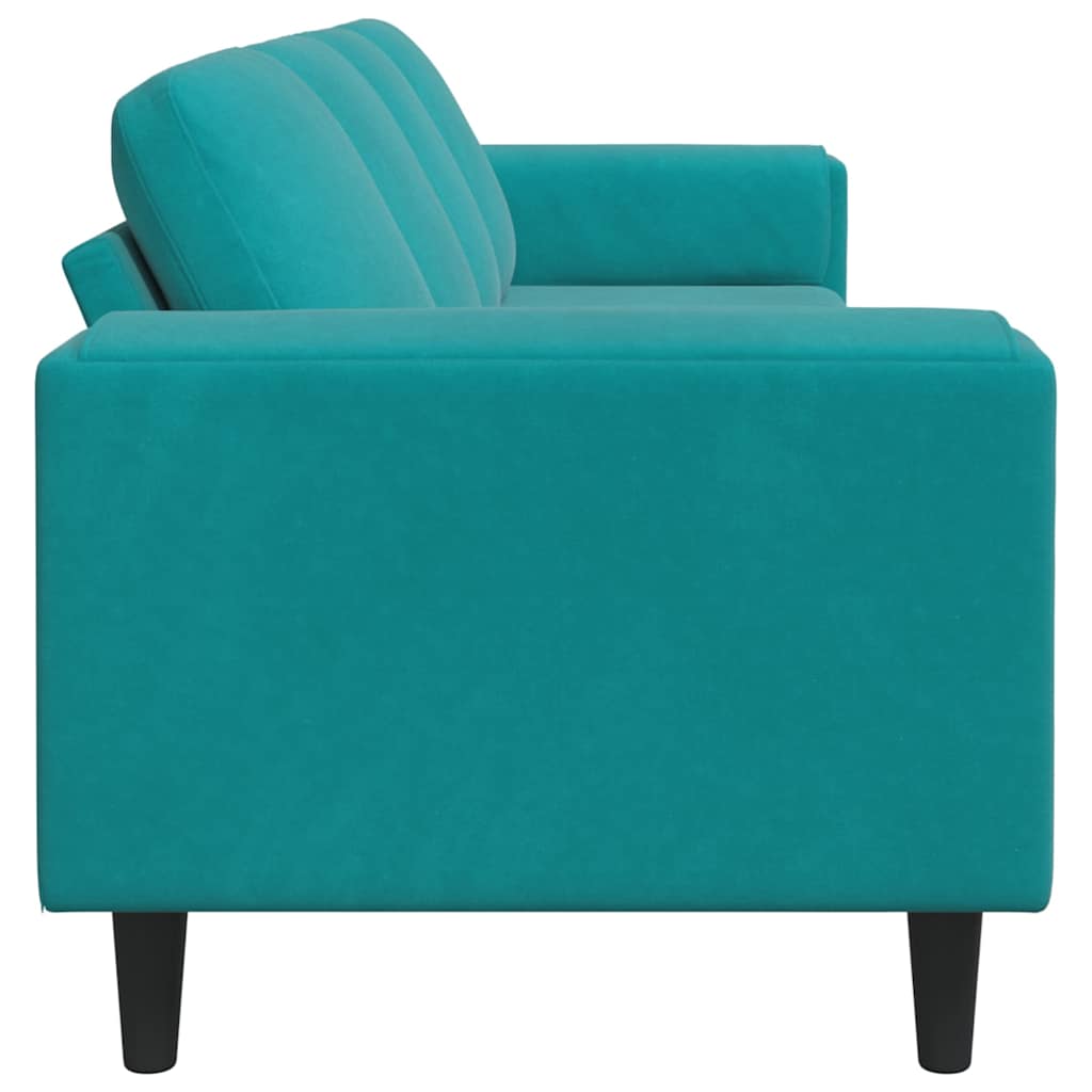 Sofa Sæt Turkis Fløjl
