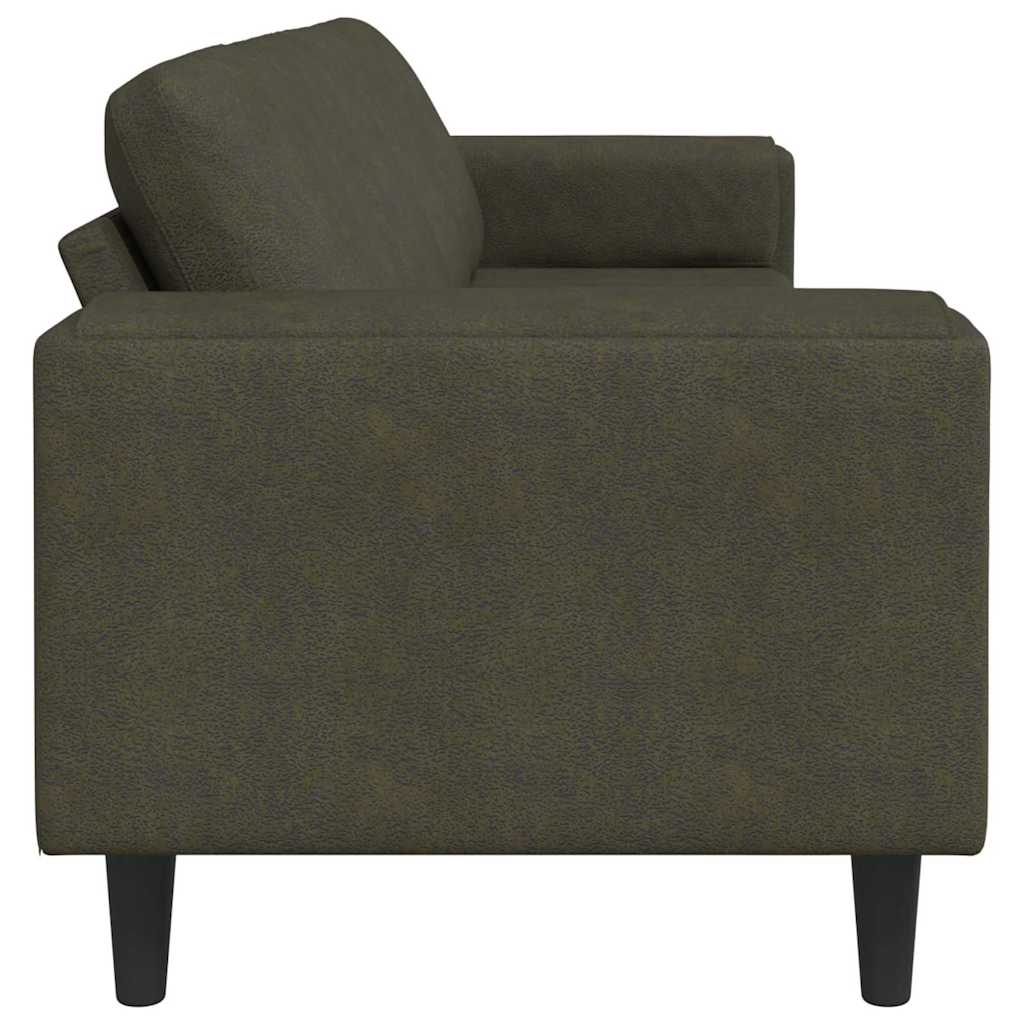 Sofa Sæt Army Grøn Faux Suede Læder