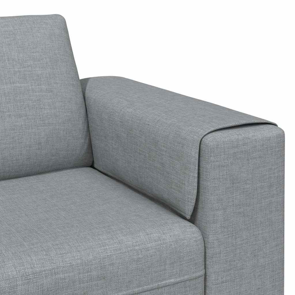 Sofa Sæt Lysegrå Stof