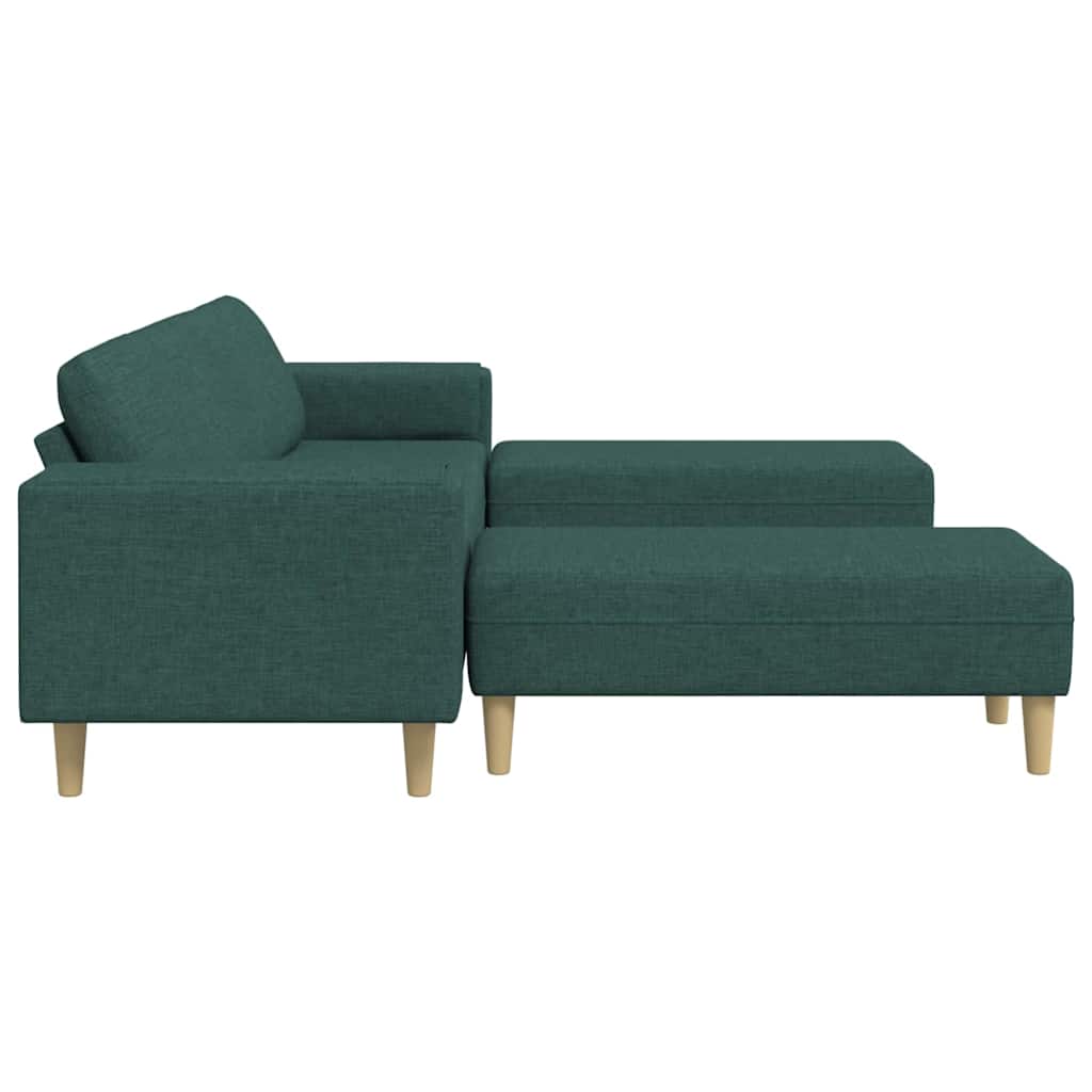 Sofa Sæt Mørkegrøn Stof