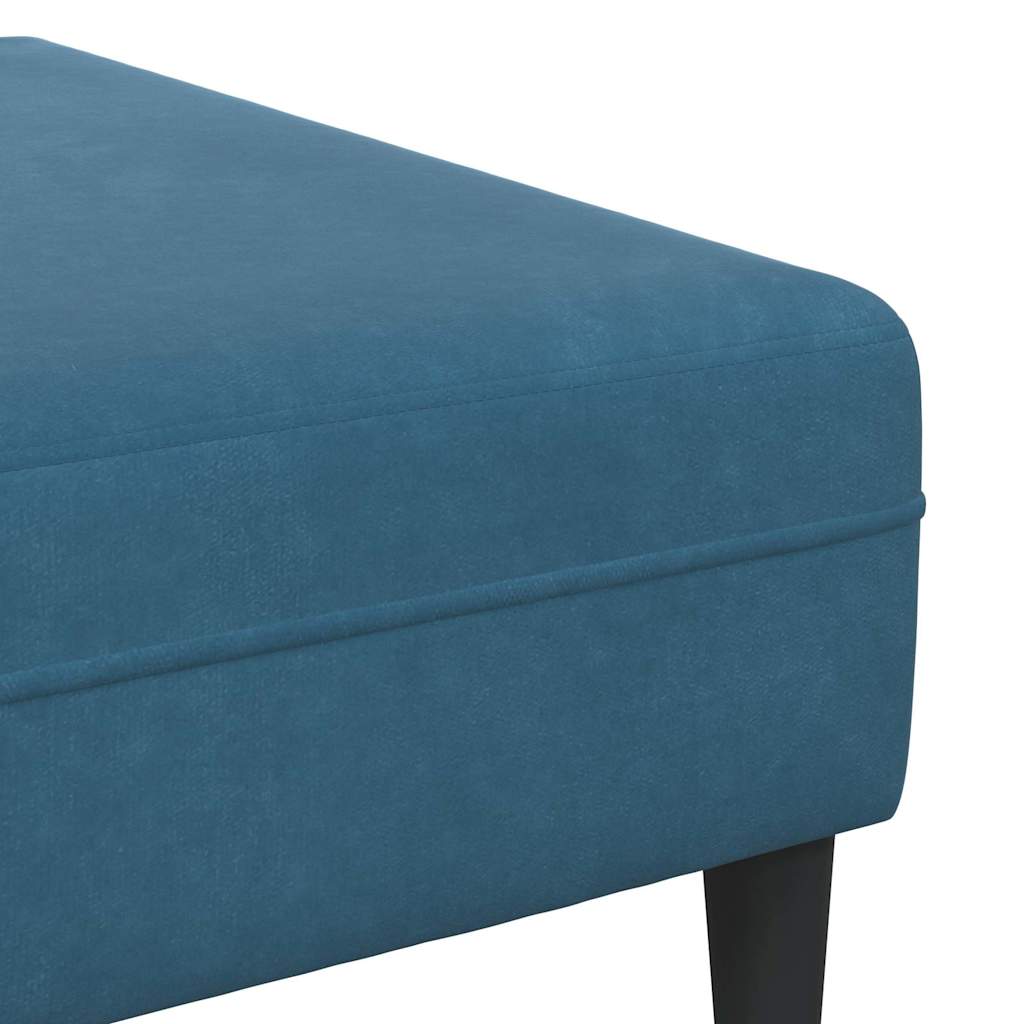 Sofa Sæt Blå Fløjl