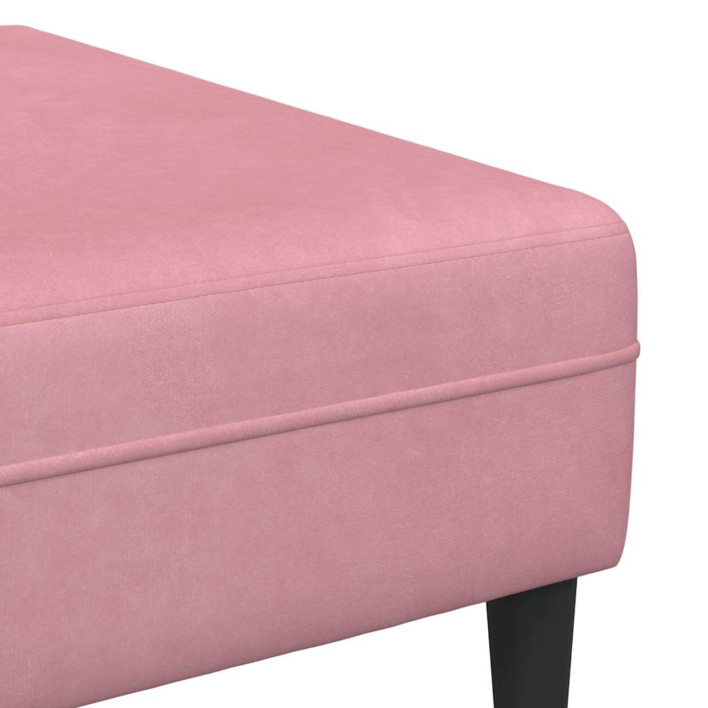 Sofa Sæt Lyserød Fløjl