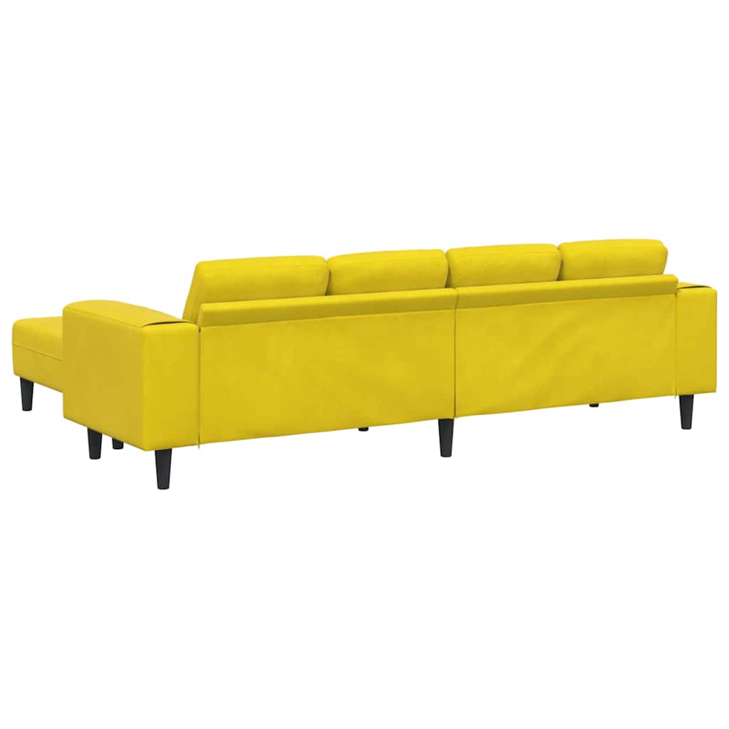 Sofa Sæt Gul Fløjl