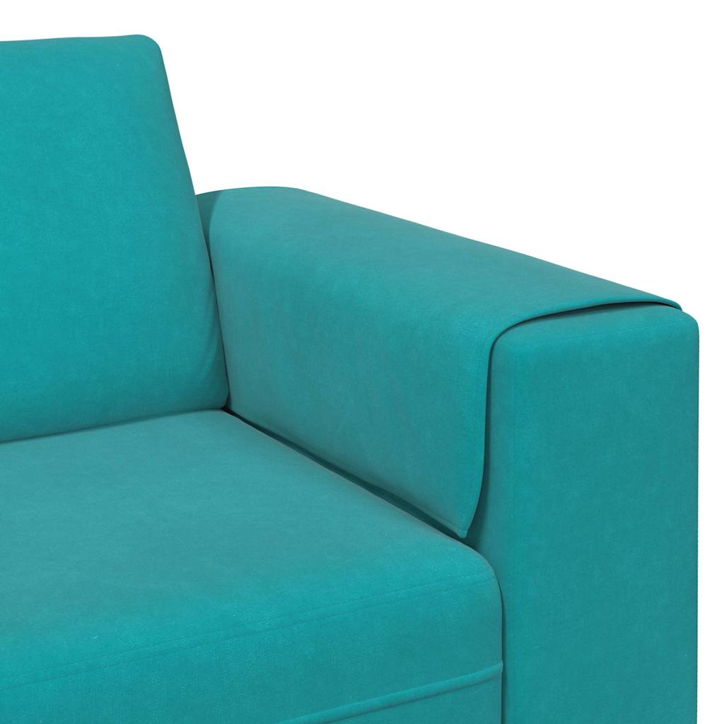 Sofa Sæt Turkis Fløjl