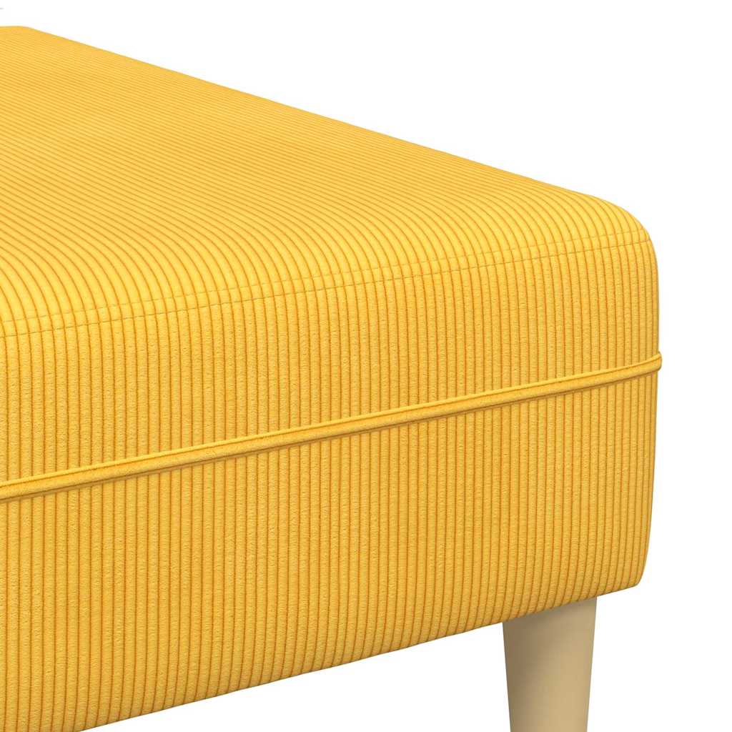 Stof Sofa Lys Gul Corduroy Stof