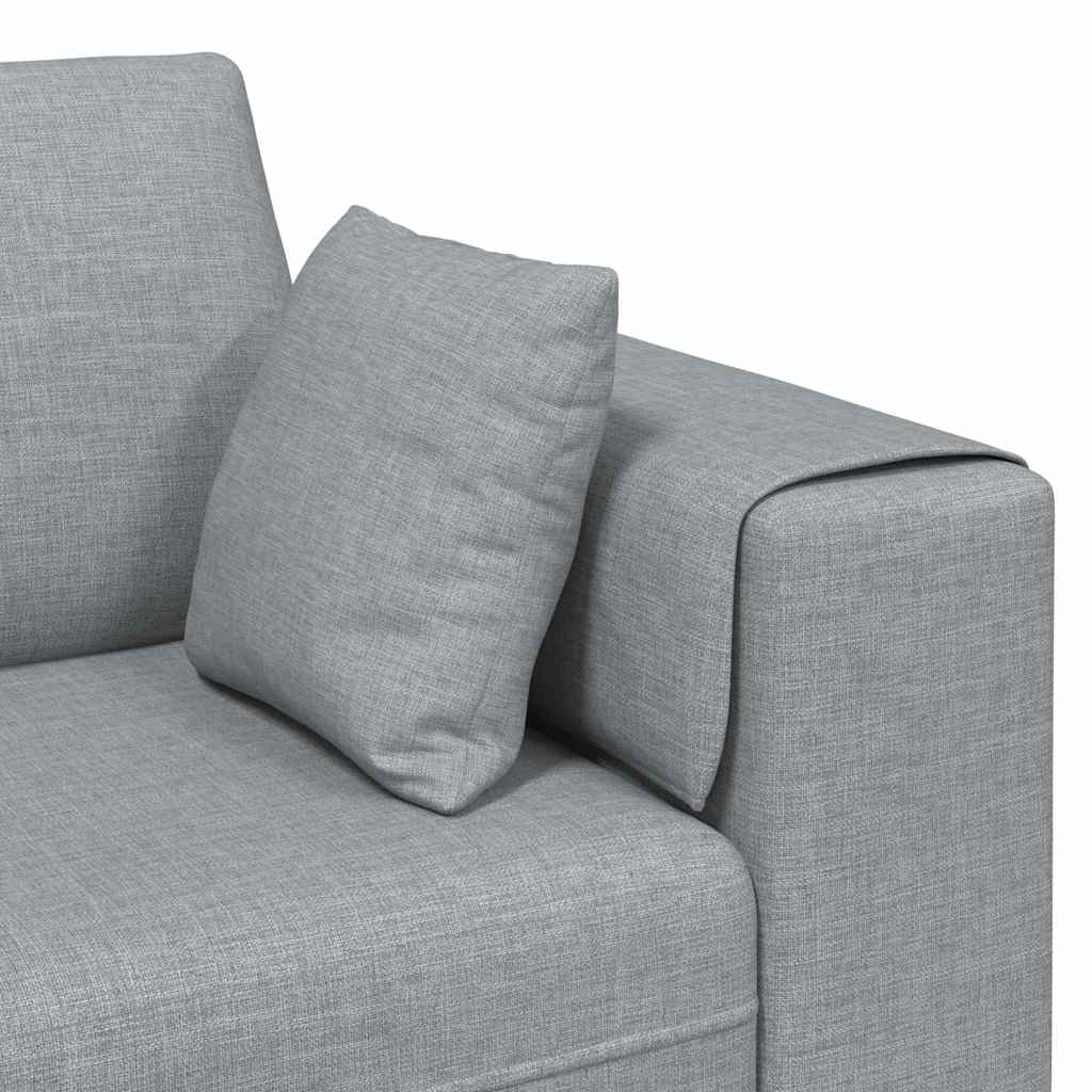 Stof Sofa Med Pude Lysegrå 208 Cm Stof