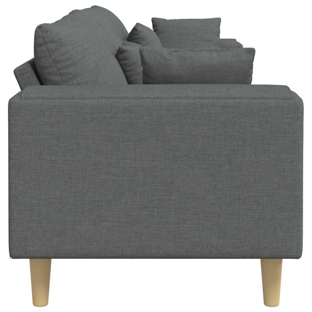 Stof Sofa Med Pude Mørkegrå 208 Cm Stof